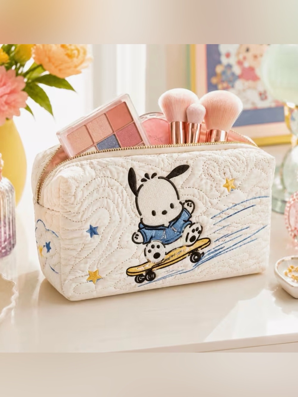 COMING SOON! Pochacco Quilted Cosmetic Pouch